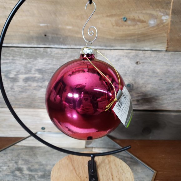 Set of 2 Sullivans 3" Shiny Wine Hand Blown Glass Ornament - Picture 2 of 6